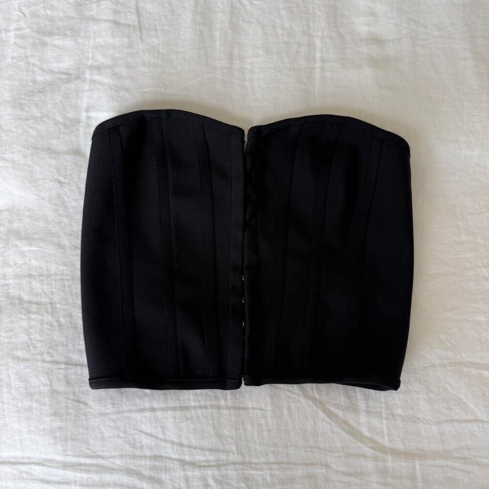 Hello Molly Exposure Bandage Strapless Corset Top Black - Picture 4 of 8